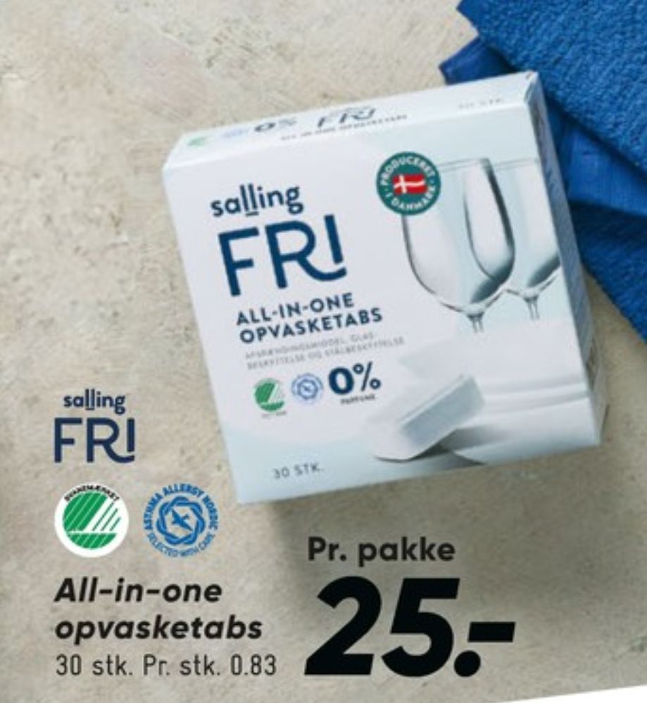 Salling Fri, Maskinopvask-tabs