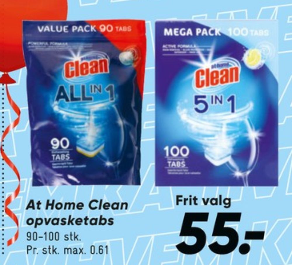 at home CLEAN, Maskinopvask-tabs