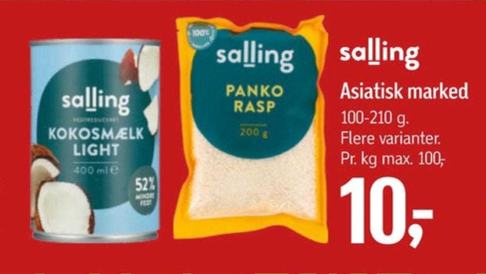 Salling, Kokosmælk Light