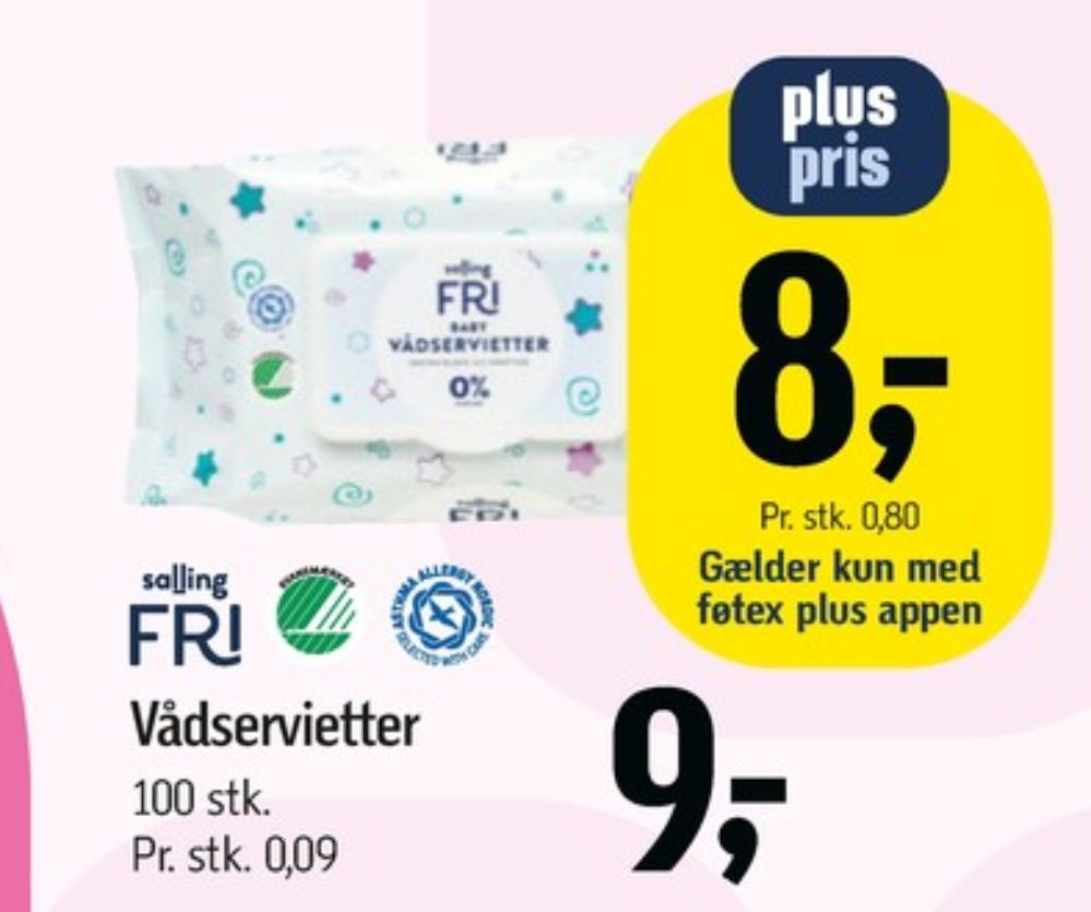 Salling Fri, Vådservietter