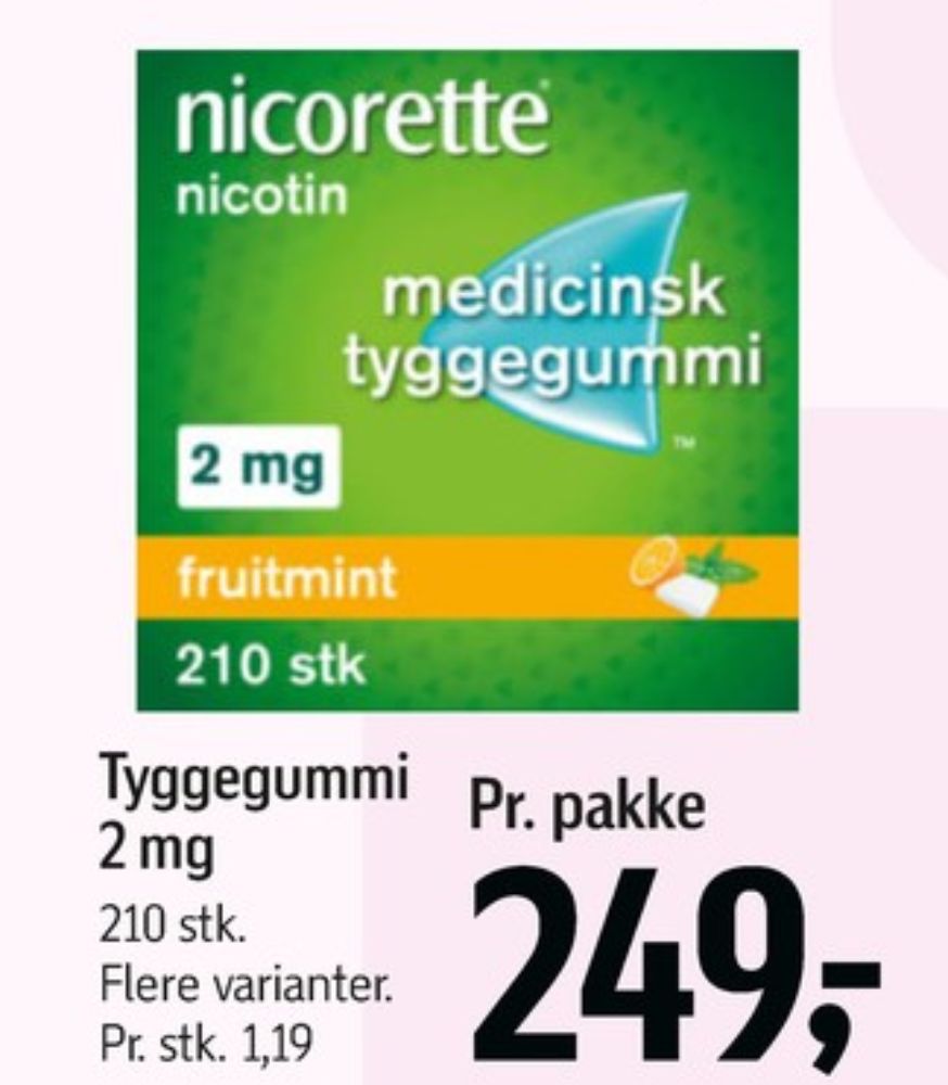 Nicorette, Nikotintyggegummi