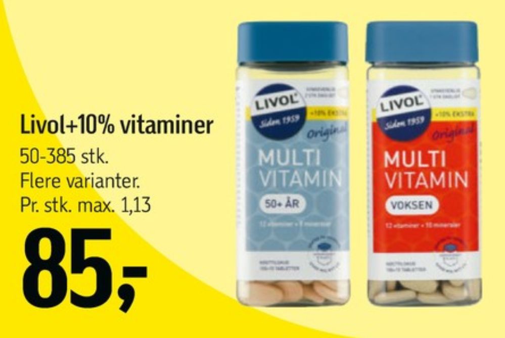 Livol Multi, Vitaminer