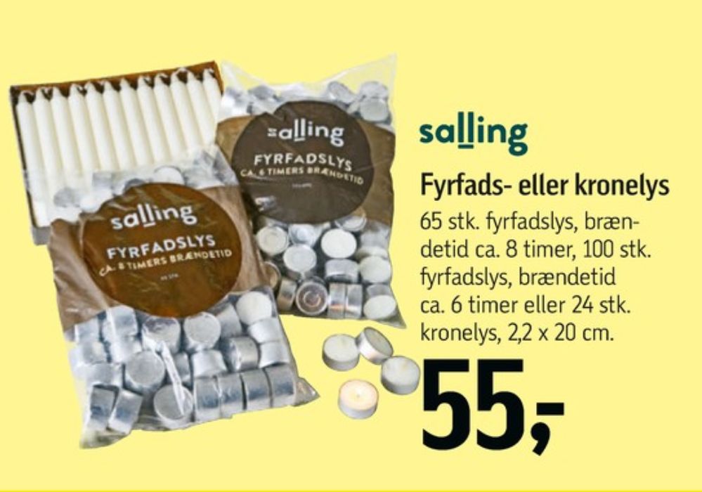 Salling, Fyrfadslys