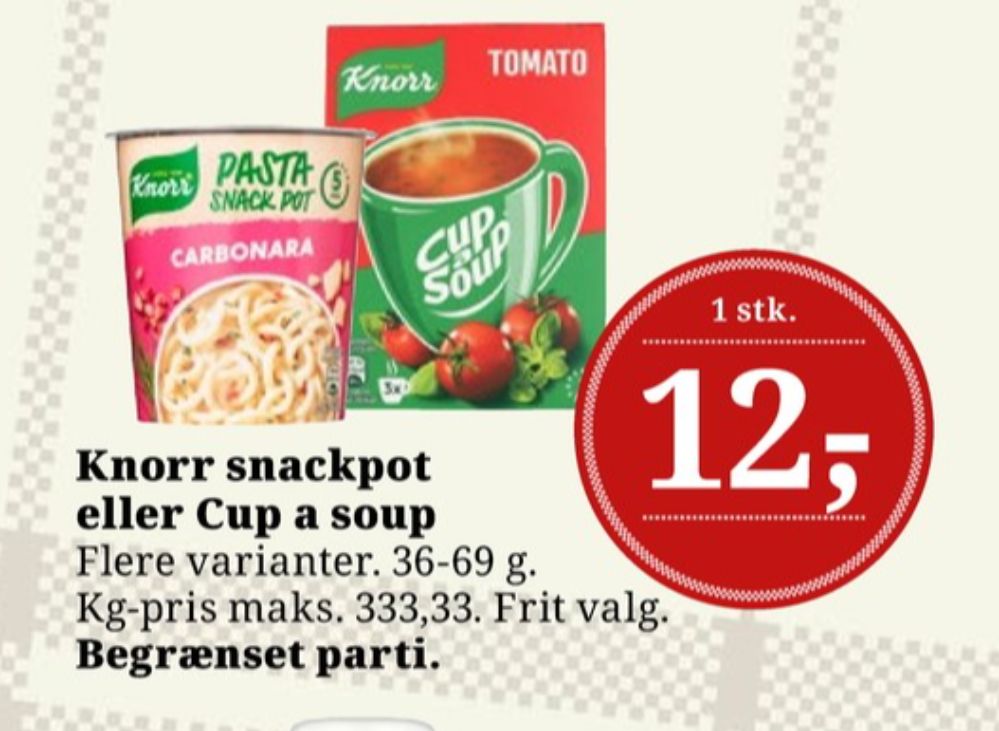Knorr Koppen Cup a Soup, Tomato suppe