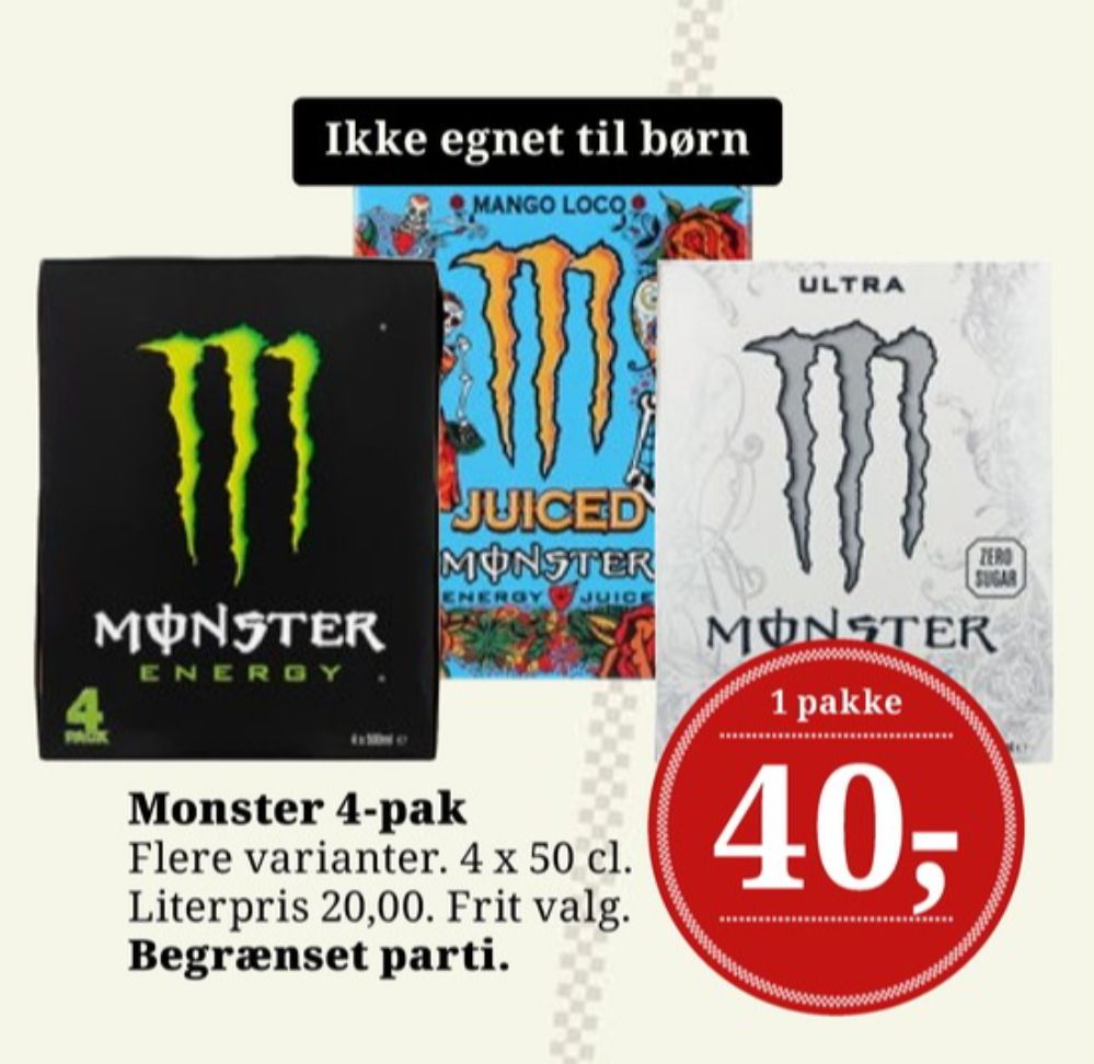 Monster Energy, Energidrik 4 pk.