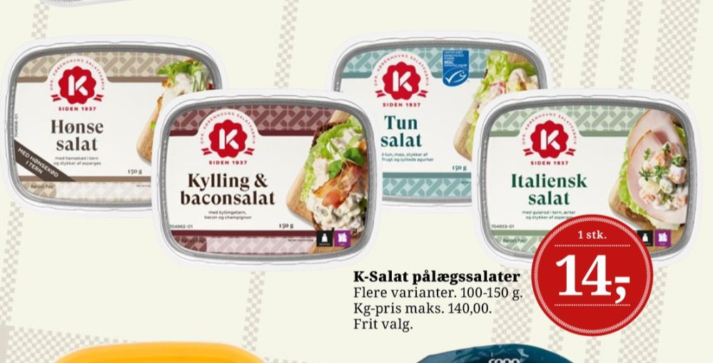 K-salat, Kylling & Baconsalat
