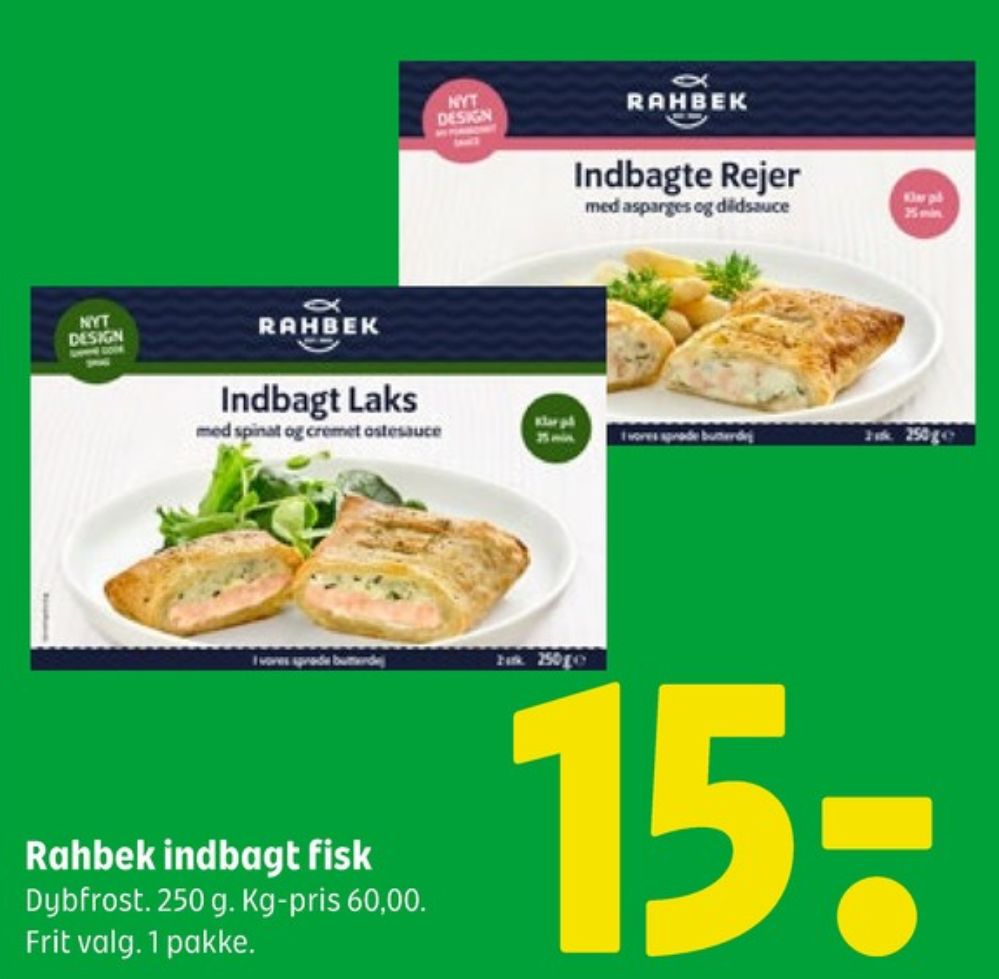 Rahbek, Indbagt Laks med Spinat og Ostesauce