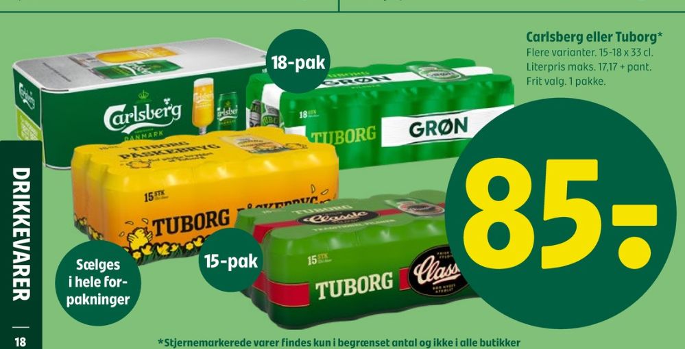 Tuborg Grøn, Øl 18 pk.