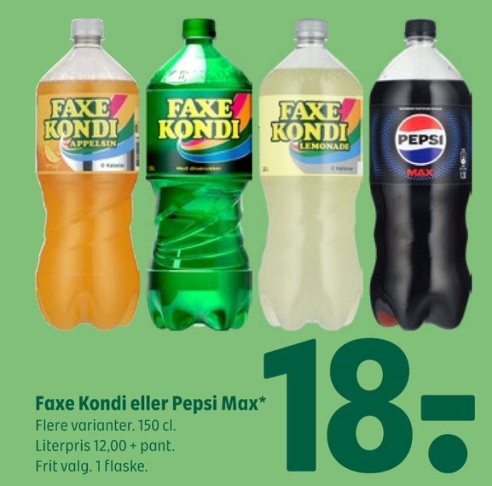 Faxe Kondi 0 Kalorier Appelsin, Appelsinsodavand