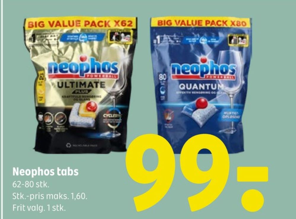 Neophos, Maskinopvask-tabs