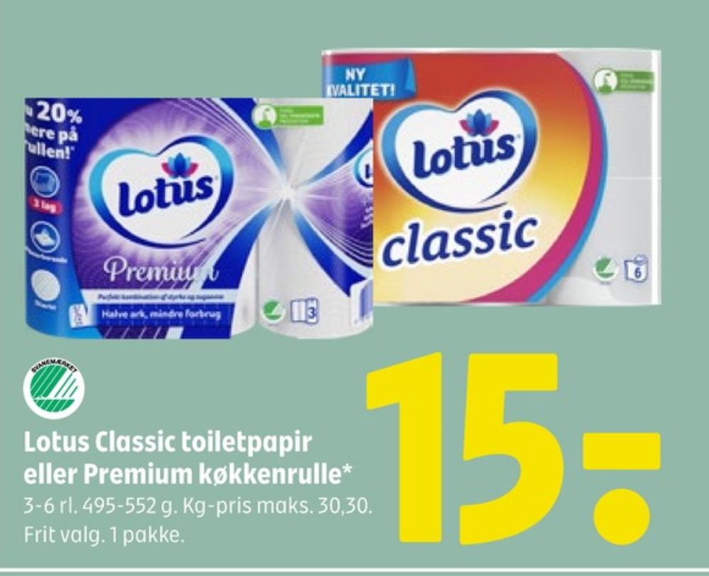 Lotus Classic, Toiletpapir