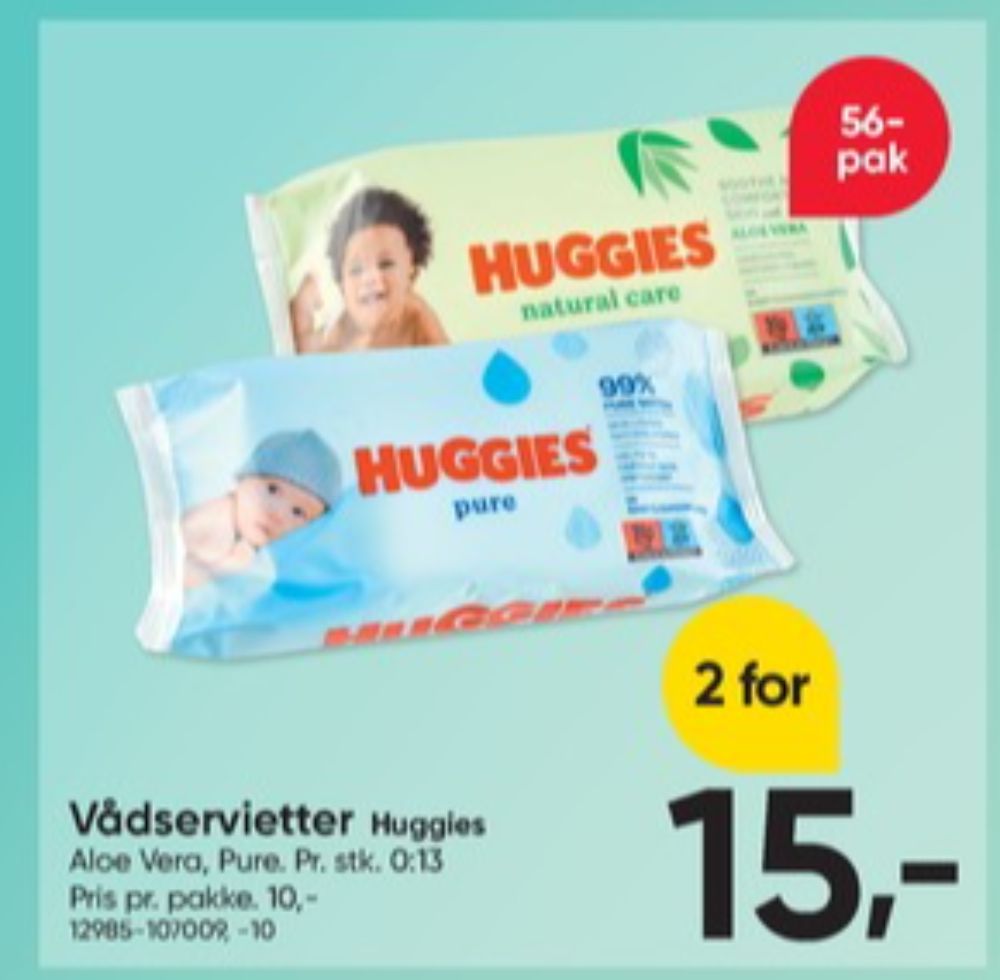 Huggies, Vådservietter