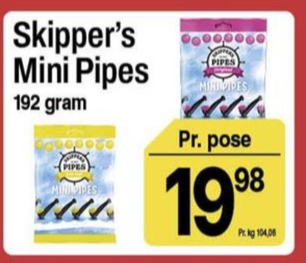 Skippers Pipes, Lakridspiper Seasalt Mini