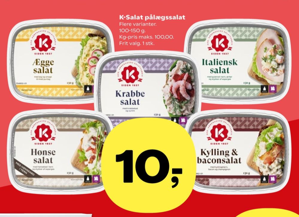 K-salat, Kylling & Baconsalat