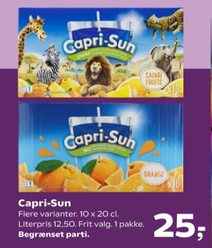 Capri-Sun, Frugtdrik Safari Fruits