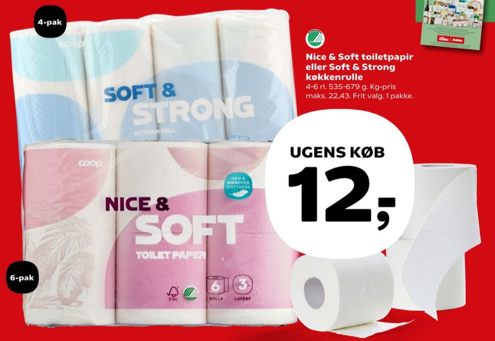 Coop Nice & Soft, Toiletpapir