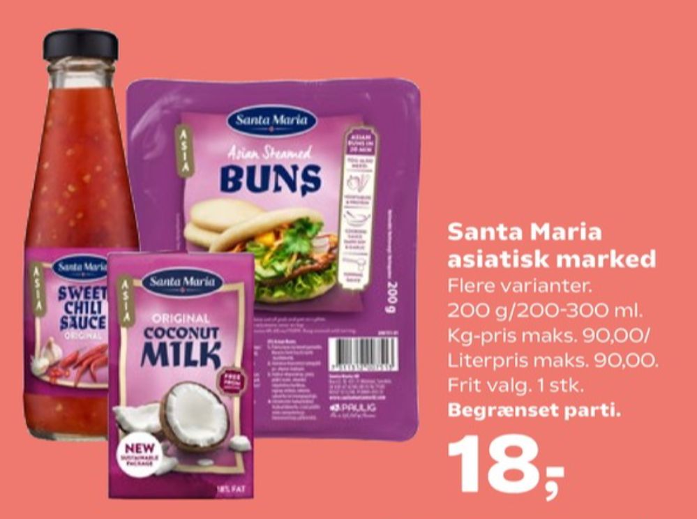 Santa Maria, Kokosmælk