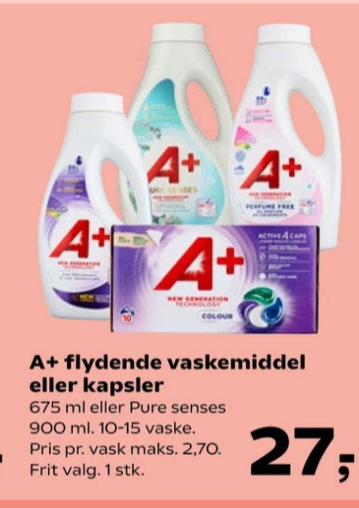 A+, Vaskemiddel-tabs