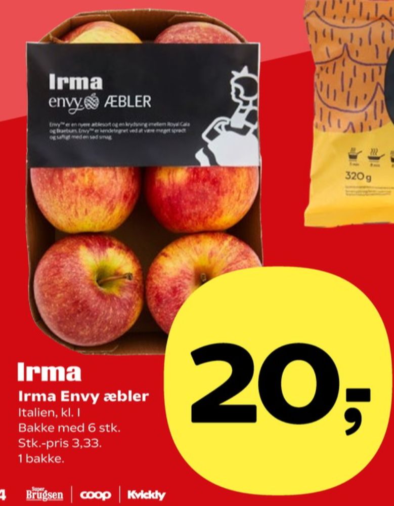 Irmas, Æbler