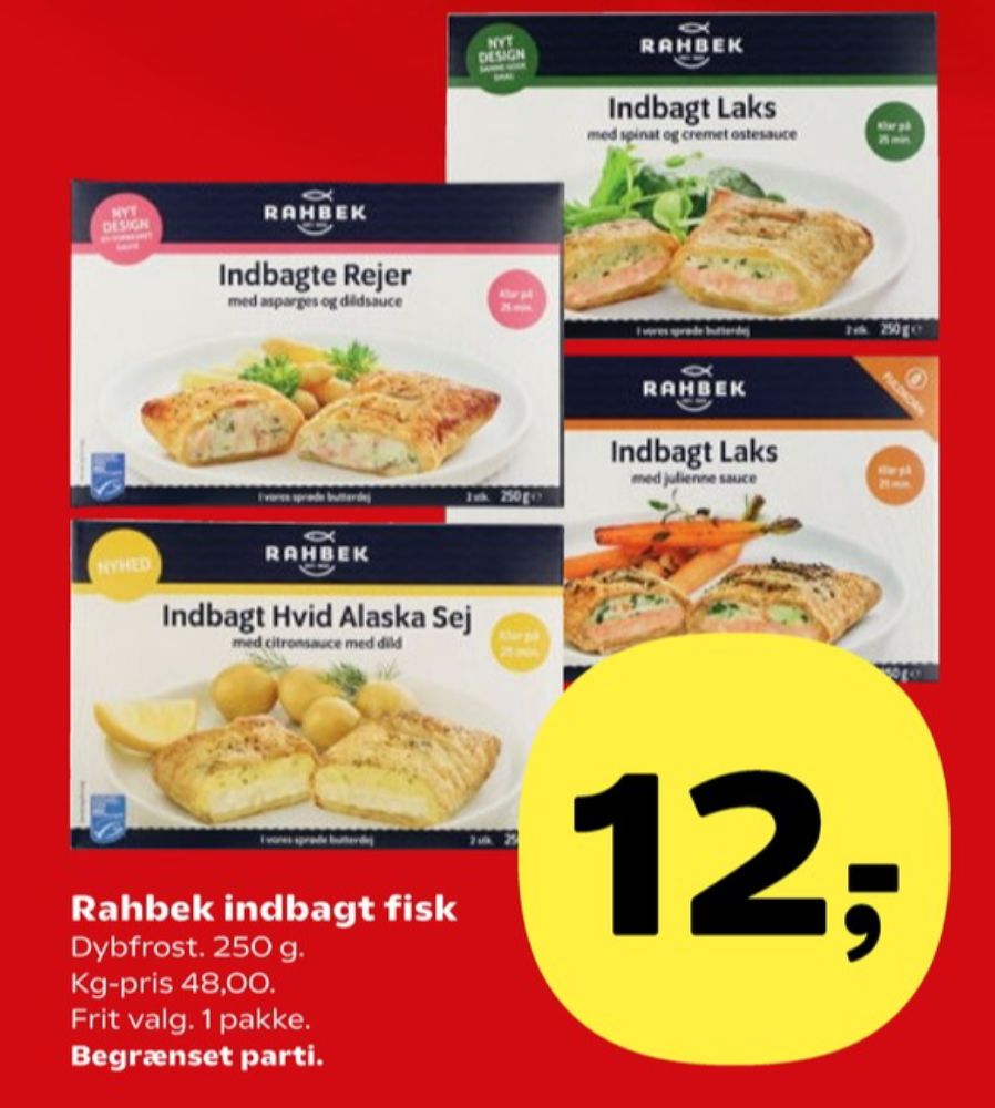 Rahbek, Indbagt Laks med Spinat og Ostesauce