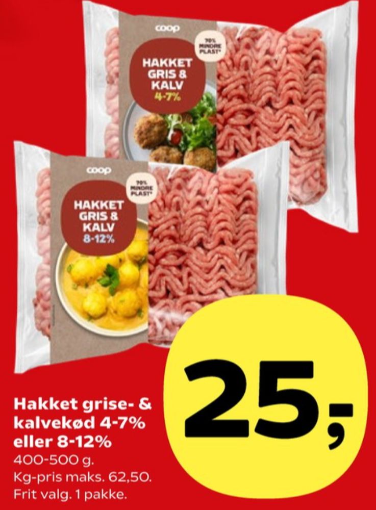 Coop, Hakket kalv og grisekød 8-12%