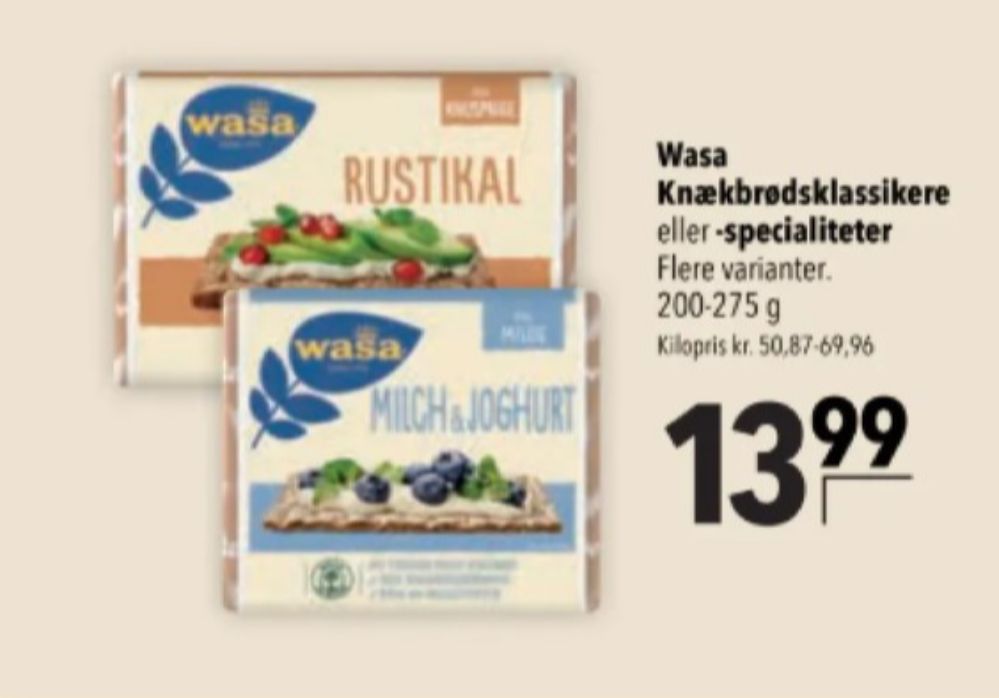 Wasa, Rustikal Knækbrød