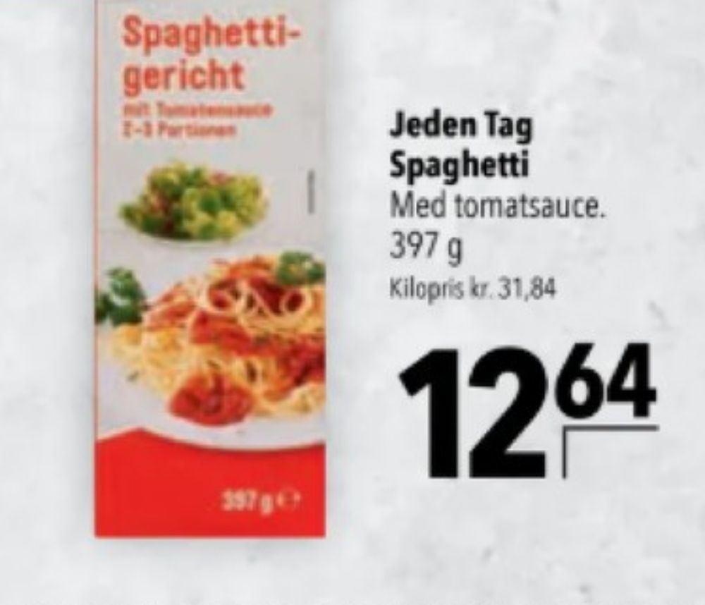 Jeden Tag, Spaghettigericht