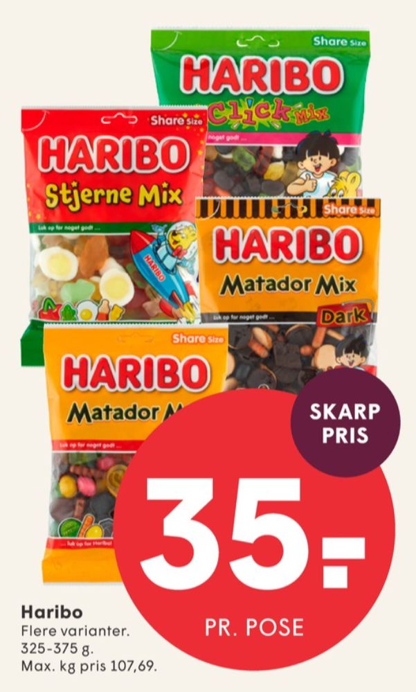 Haribo Stjernemix, Slikposer