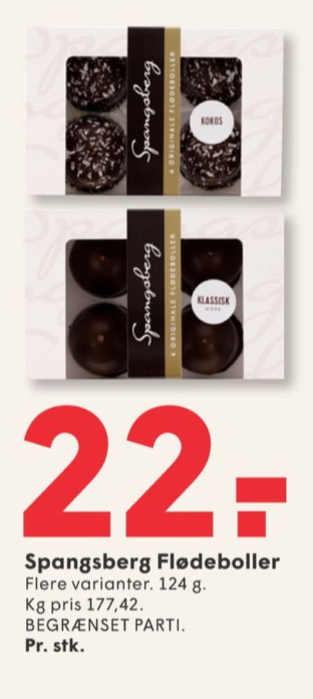 Spangsberg, Flødeboller Kokos