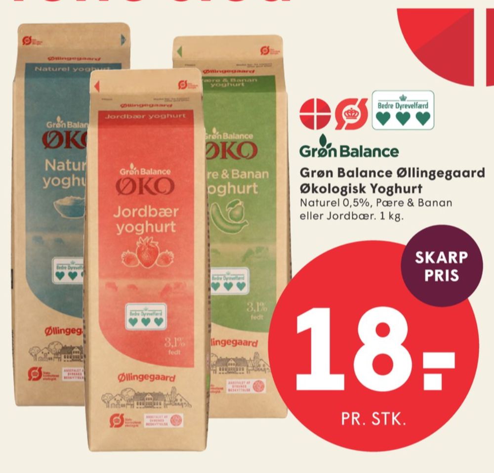 Grøn Balance Øllingegaard, Pære & Banan Yoghurt 