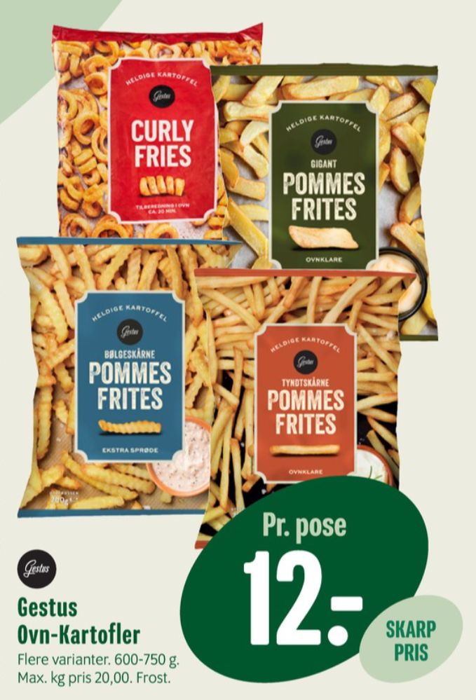 Gestus, Pommes Frites Tyndtskårne