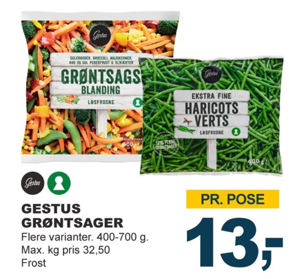 Gestus, Grøntsagsblanding