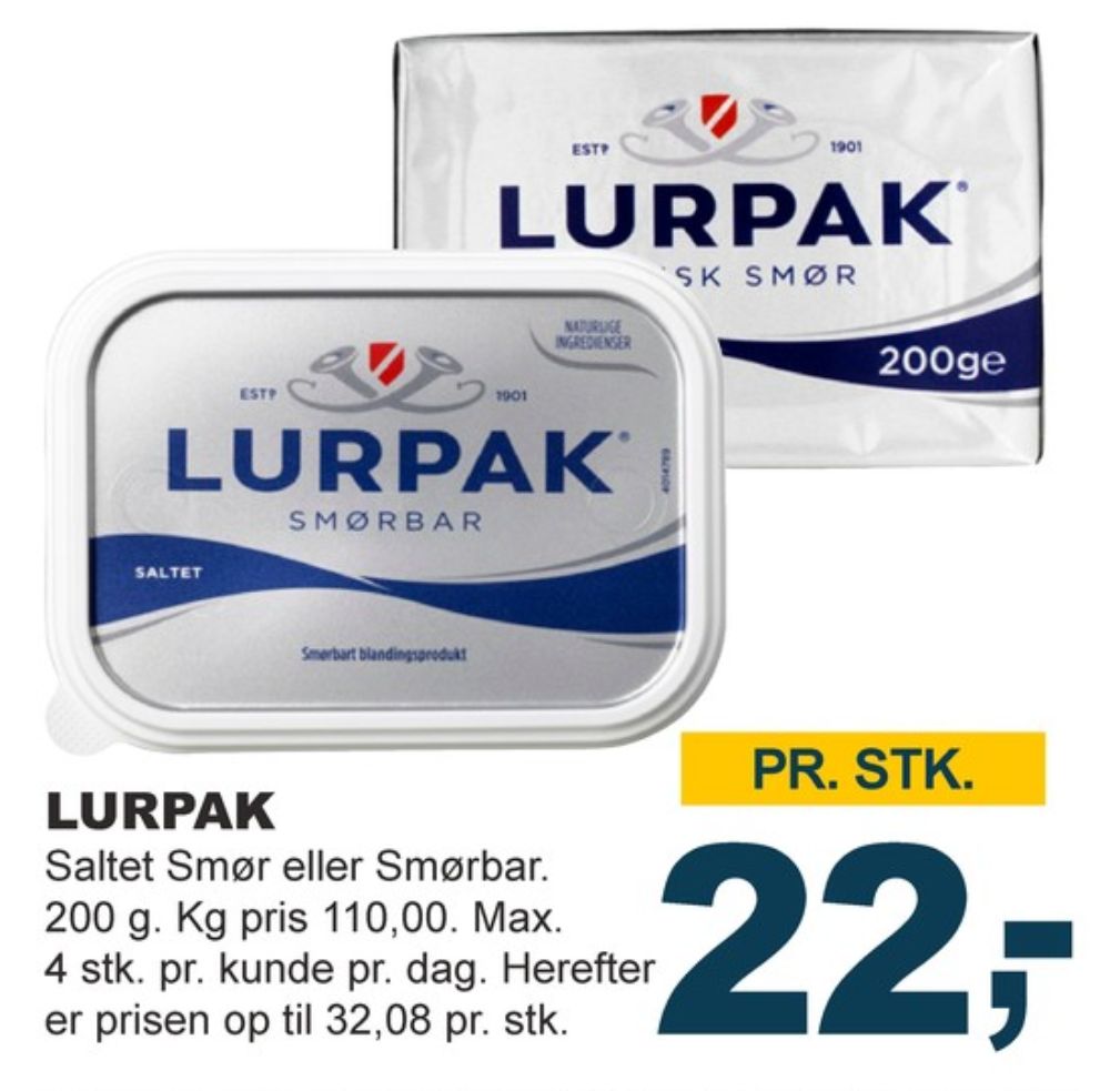 Lurpak, Smørbar