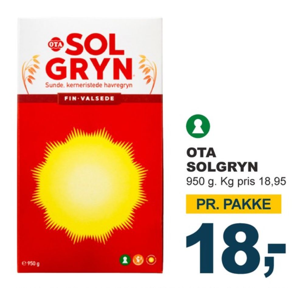 Ota Sol Gryn, Finvalsede Havregryn 