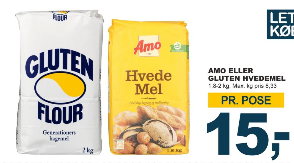 Gluten Flour, Hvedemel
