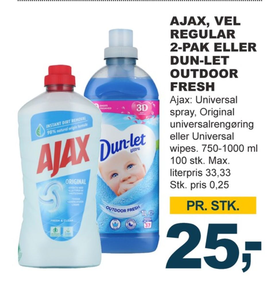 Ajax, Rengøringsservietter