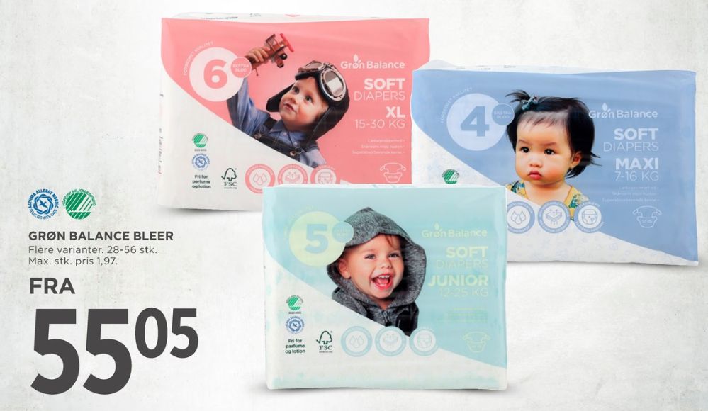 Grøn Balance Maxi, Bleer str 4 7-16 kg