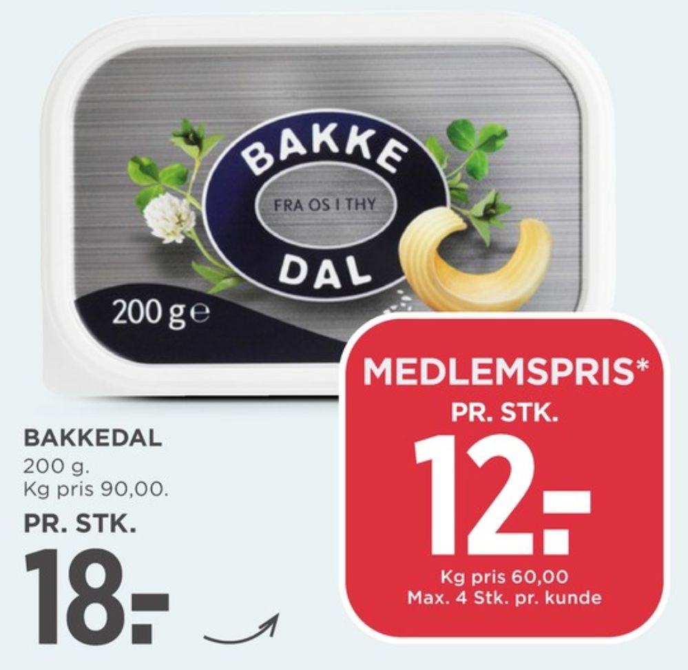 Bakkedal, Smørbar