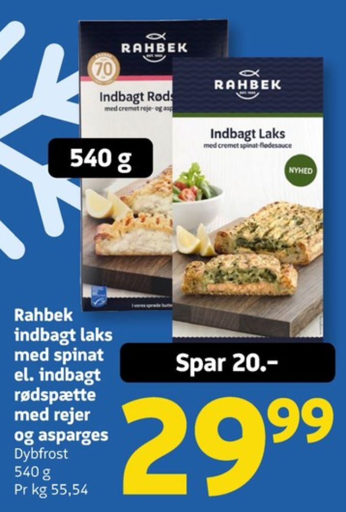 Rahbek, Indbagt Rødspætte med Cremet reje- og aspargessauce