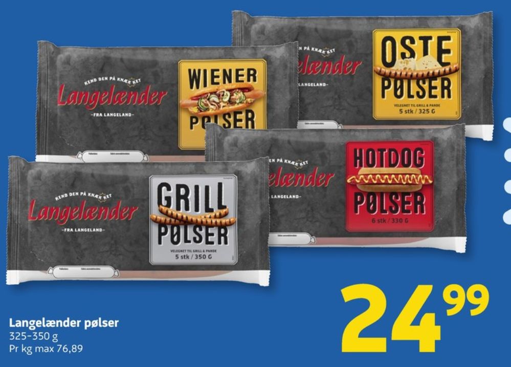 Langelænder, Grillpølser