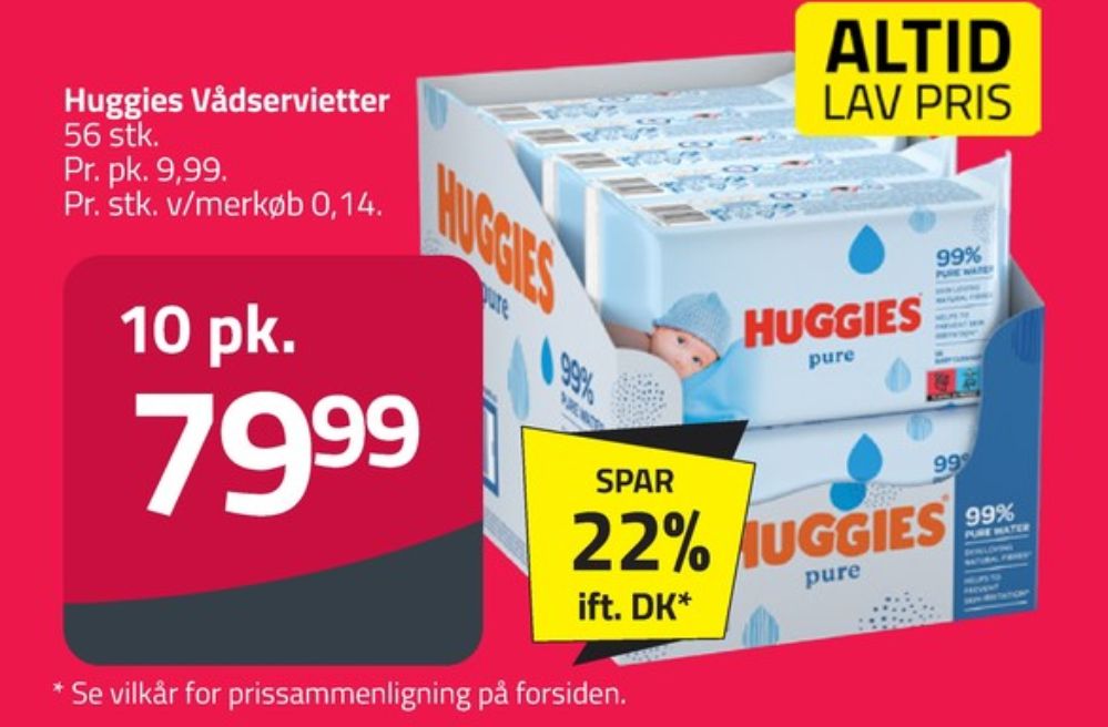 Huggies, Vådservietter