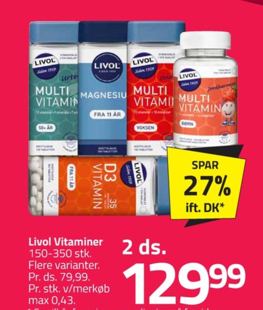 Livol Multi, Vitaminer
