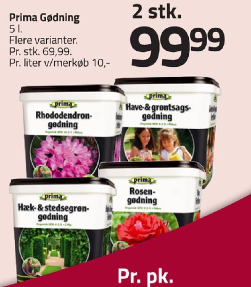 Prima, Gødning