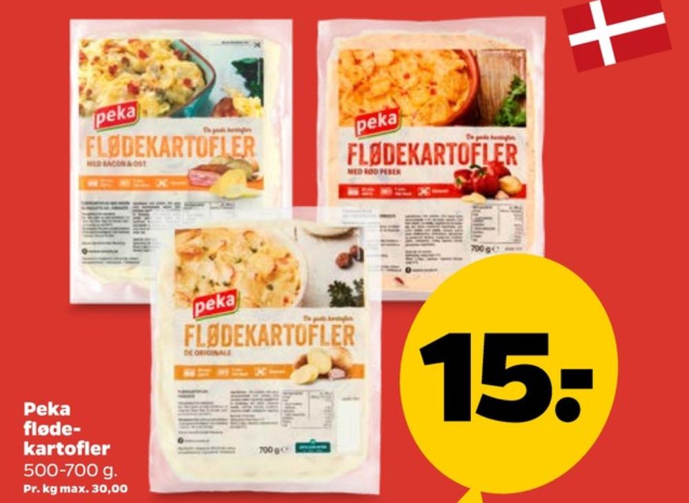 Peka, Flødekartofler med peberfrugt