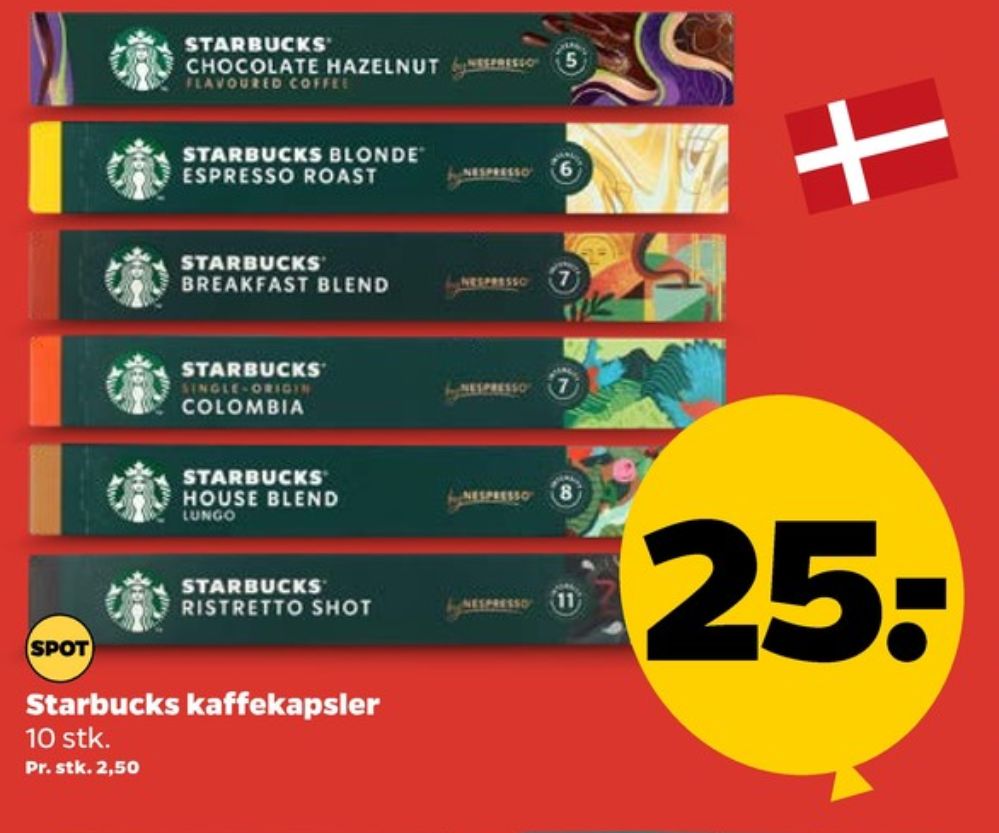 Starbucks Chocolate Hazelnut, Kaffekapsler