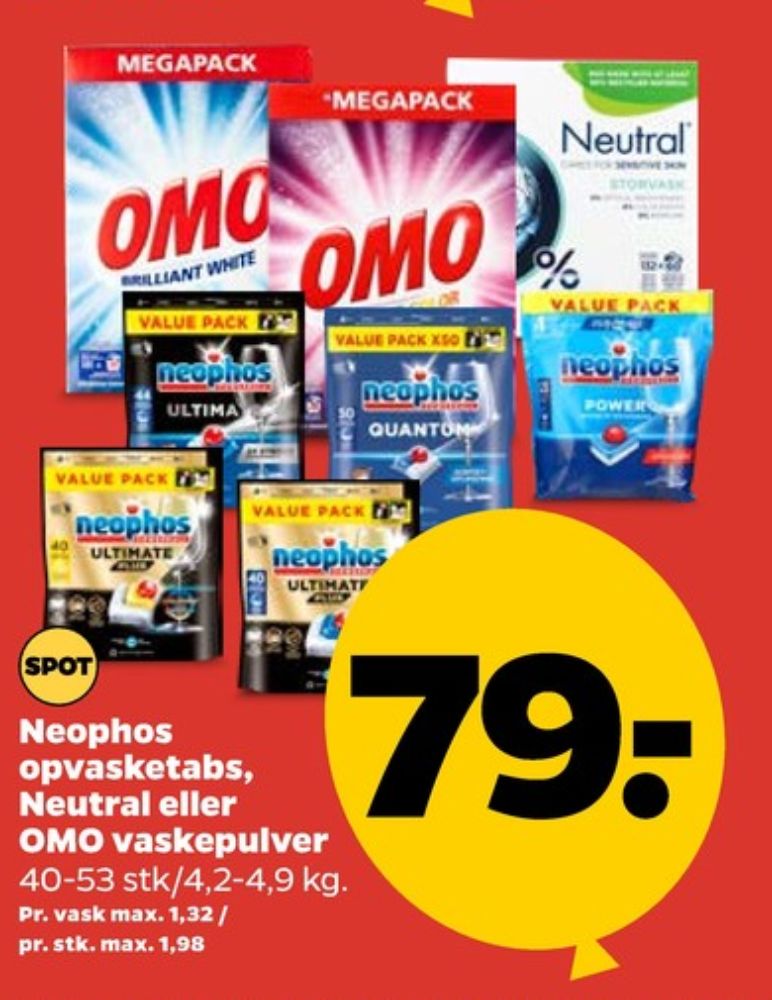 Neophos, Maskinopvask-tabs