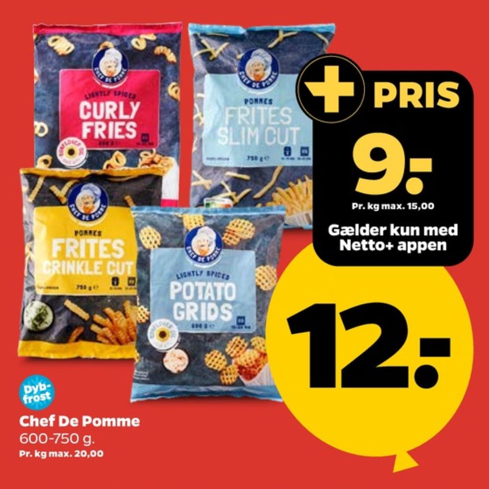 Chef de Pomme, Pommes Frites Crinkle Cut