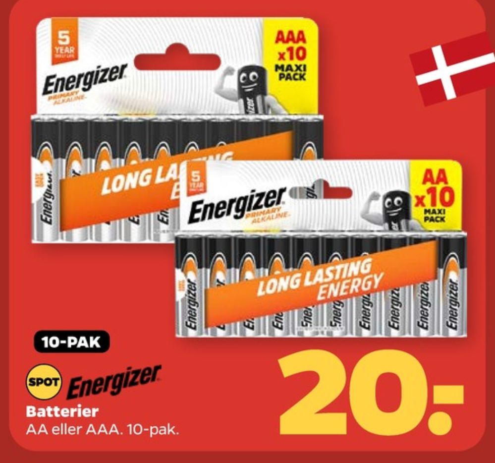 Energizer, Batterier