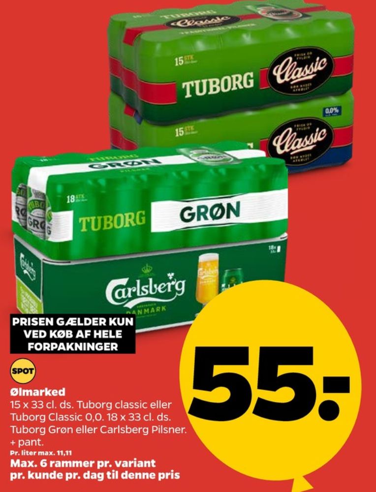 Carlsberg Pilsner, Øl 18 pk.