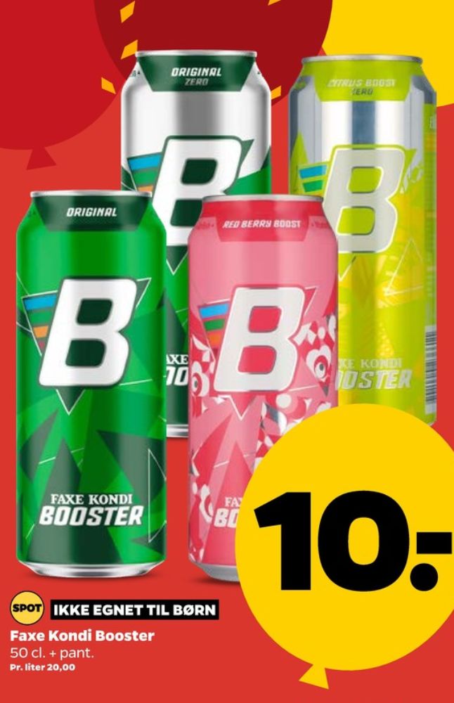 Faxe Kondi Booster Original, Energidrik